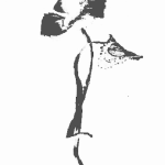 postkarte-veilchenblatt grau