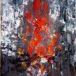 From the ashes a fire shall be woken acrylic painting on canvas 70x50 cm