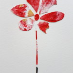 acrylic flower 30x21cm  # 001
