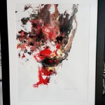 is that your true face acrylic painting on paper 40x30cm  