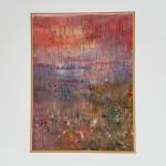Purple Rain acrylic painting on paper 40x30 cm 